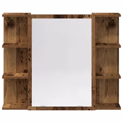 vidaXL Bathroom Furniture Set Vanity Unit Sink Unit 3 Piece Engineered Wood - old wood - Additional view 5