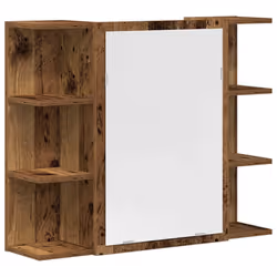 vidaXL Bathroom Furniture Set Vanity Unit Sink Unit 3 Piece Engineered Wood - old wood - Additional view 7