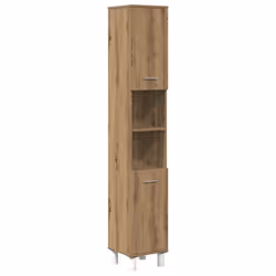 vidaXL Bathroom Furniture Set Vanity Unit Sink Unit 3 Piece Engineered Wood - artisan oak - Additional view 7