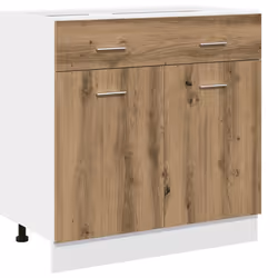 vidaXL 7 Piece Kitchen Cabinet Set Chipboard Storage Cupboard Multi Colours - artisan oak - Additional view 4