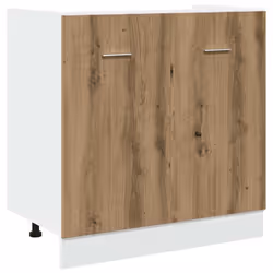 vidaXL 7 Piece Kitchen Cabinet Set Chipboard Storage Cupboard Multi Colours - artisan oak - Additional view 6