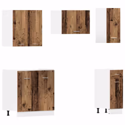 vidaXL Kitchen Cabinet Set 11 Piece with Worktop White with/without Worktop - old wood - Additional view 4
