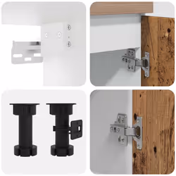 vidaXL Kitchen Cabinet Set 11 Piece with Worktop White with/without Worktop - old wood - Additional view 6