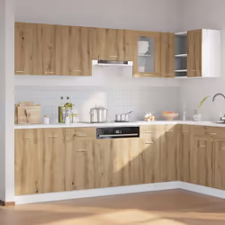 vidaXL Kitchen Cabinet Set 11 Piece with Worktop White with/without Worktop - artisan oak