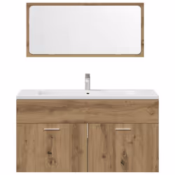 vidaXL 4 Piece Bathroom Furniture Set Artisan Oak Engineered Wood - Additional view 6