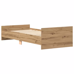 vidaXL Bed Frame with Headboard and Footboard Mattress Foundation Bed Base - artisan oak, 90 x 200 cm - Additional view 6