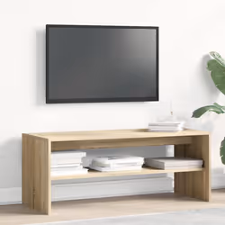 vidaXL TV Cabinet Grey Sonoma 60x40x40 cm Engineered Wood TV unit TV console - sonoma oak, 100 x 40 x 40 cm - Additional view 2