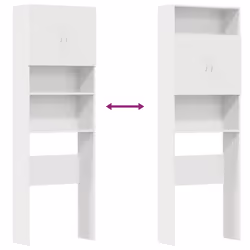 vidaXL Washing Machine Cabinet Old Wood 64x24x190 cm Engineered Wood - white - Additional view 8