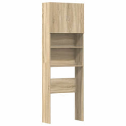 vidaXL Washing Machine Cabinet Old Wood 64x24x190 cm Engineered Wood - sonoma oak