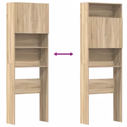 vidaXL Washing Machine Cabinet Old Wood 64x24x190 cm Engineered Wood - sonoma oak - Additional view 8