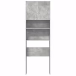 vidaXL Washing Machine Cabinet Old Wood 64x24x190 cm Engineered Wood - concrete grey - Additional view 4