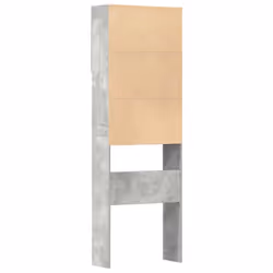 vidaXL Washing Machine Cabinet Old Wood 64x24x190 cm Engineered Wood - concrete grey - Additional view 7