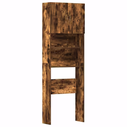 vidaXL Washing Machine Cabinet Old Wood 64x24x190 cm Engineered Wood - smoked oak