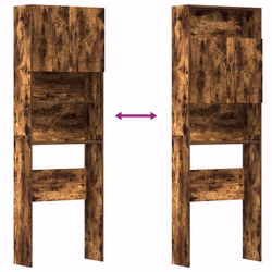 vidaXL Washing Machine Cabinet Old Wood 64x24x190 cm Engineered Wood - smoked oak - Additional view 8