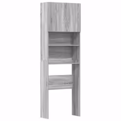 vidaXL Washing Machine Cabinet Old Wood 64x24x190 cm Engineered Wood - grey sonoma