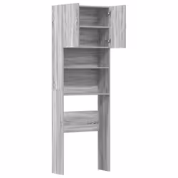 vidaXL Washing Machine Cabinet Old Wood 64x24x190 cm Engineered Wood - grey sonoma - Additional view 5
