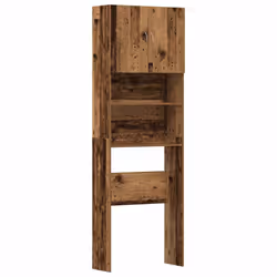 vidaXL Washing Machine Cabinet Old Wood 64x24x190 cm Engineered Wood - old wood