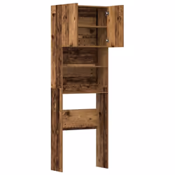 vidaXL Washing Machine Cabinet Old Wood 64x24x190 cm Engineered Wood - old wood - Additional view 5
