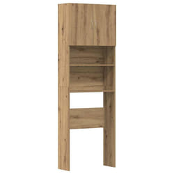 vidaXL Washing Machine Cabinet Old Wood 64x24x190 cm Engineered Wood - artisian oak