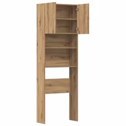 vidaXL Washing Machine Cabinet Old Wood 64x24x190 cm Engineered Wood - artisian oak - Additional view 5