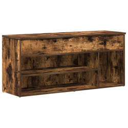vidaXL Shoe Bench White 102x30.5x45 cm Engineered Wood bench - smoked oak