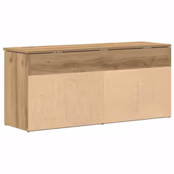 vidaXL Shoe Bench White 102x30.5x45 cm Engineered Wood bench - artisian oak - Additional view 5
