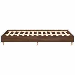 vidaXL Bed Frame No Mattress Black 140x190 cm Engineered Wood - brown oak, 120 x 190 cm - Additional view 5