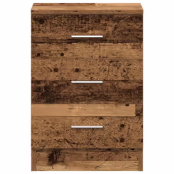 vidaXL 1/2x Bedside Cabinet Chipboard Bedroom Nightstand Stand Multi Colours - old wood, 2 pcs - Additional view 6