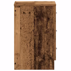 vidaXL 1/2x Bedside Cabinet Chipboard Bedroom Nightstand Stand Multi Colours - old wood, 2 pcs - Additional view 7
