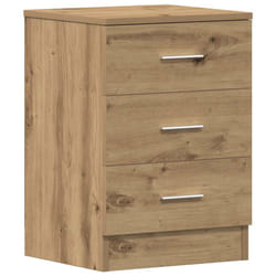 vidaXL 1/2x Bedside Cabinet Chipboard Bedroom Nightstand Stand Multi Colours - artisan oak, 1 pcs