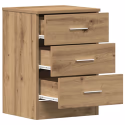 vidaXL 1/2x Bedside Cabinet Chipboard Bedroom Nightstand Stand Multi Colours - artisan oak, 1 pcs - Additional view 4