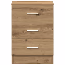 vidaXL 1/2x Bedside Cabinet Chipboard Bedroom Nightstand Stand Multi Colours - artisan oak, 1 pcs - Additional view 7