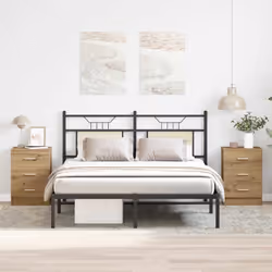 vidaXL 1/2x Bedside Cabinet Chipboard Bedroom Nightstand Stand Multi Colours - artisan oak, 2 pcs - Additional view 5
