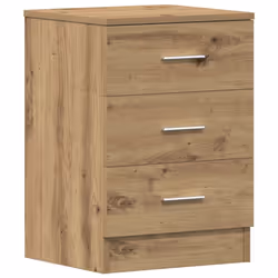 vidaXL 1/2x Bedside Cabinet Chipboard Bedroom Nightstand Stand Multi Colours - artisan oak, 2 pcs - Additional view 7