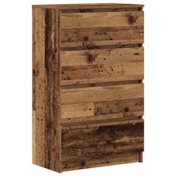 vidaXL Sideboard Engineered Wood Storage Drawer Side Cabinet Multi Colours - old wood