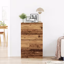 vidaXL Sideboard Engineered Wood Storage Drawer Side Cabinet Multi Colours - old wood - Additional view 2