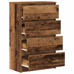 vidaXL Sideboard Engineered Wood Storage Drawer Side Cabinet Multi Colours - old wood - Additional view 4