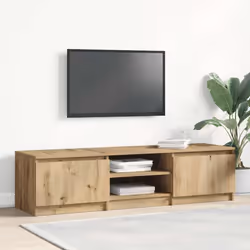 vidaXL TV Cabinet Engineered Wood TV Unit Media Centre Stand Multi Colours - artisian oak - Additional view 2