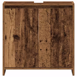 vidaXL Bathroom Cabinet Engineered Wood Organiser Storage Shelf Multi Colours - old wood - Additional view 4