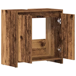 vidaXL Bathroom Cabinet Engineered Wood Organiser Storage Shelf Multi Colours - old wood - Additional view 5