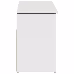 vidaXL Shoe Bench White 102x30.5x45 cm Engineered Wood bench - high gloss white