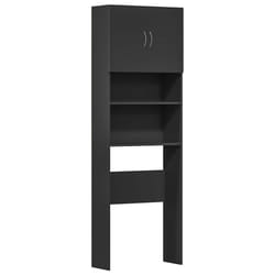 vidaXL Washing Machine Cabinet Old Wood 64x24x190 cm Engineered Wood - black