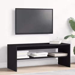 vidaXL TV Cabinet Black 100x40x40 cm Engineered Wood tv stand tv sideboard - black, 100 x 40 x 40 cm - Additional view 2