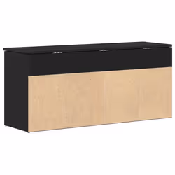 vidaXL Shoe Bench White 102x30.5x45 cm Engineered Wood bench - black - Additional view 4