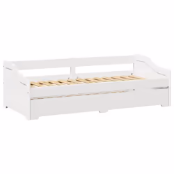 vidaXL Daybed with Trundle without Mattress IRUN 90x200 cm sofa bed - white - Additional view 4