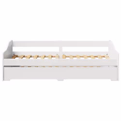vidaXL Daybed with Trundle without Mattress IRUN 90x200 cm sofa bed - white - Additional view 6