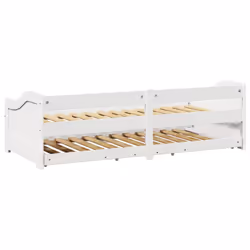 vidaXL Daybed with Trundle without Mattress IRUN 90x200 cm sofa bed - white - Additional view 8