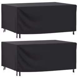 vidaXL Garden Furniture Covers Outdoor Table Cover 2 pcs Black Waterproof 420D - 172 x 113 x 73 cm