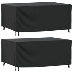 vidaXL Garden Furniture Covers Outdoor Table Cover 2 pcs Black Waterproof 420D - 172 x 113 x 73 cm