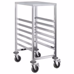 vidaXL Tray Trolley with 6 GN Containers 39x55x87 cm Stainless Steel tray rack